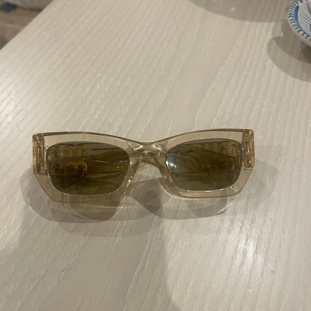 Miu Miu Gold-Tinted Sunglasses